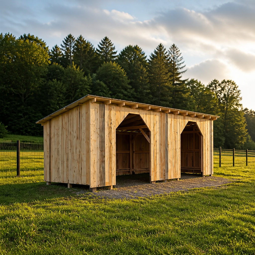 Abris de chevaux 10x24 en pruche